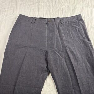 NWT Banana Republic Men's 38x30 Charcoal Gray Linen Cotton Traveler Pants